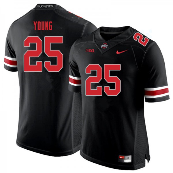 Ohio State Buckeyes #25 Craig Young Men College Jersey Blackout OSU20570